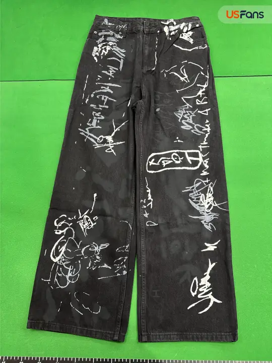 Balenciaga Baggy Black Graffiti Jeans QC photo 2
