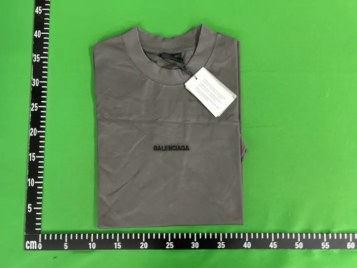 Balenciaga T-Shirt Small Logo Grey QC photo 13