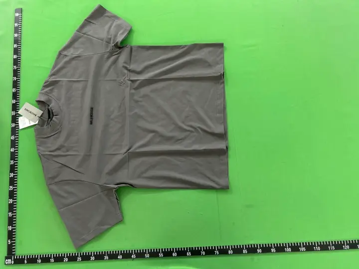 Balenciaga T-Shirt Small Logo Grey QC photo 3