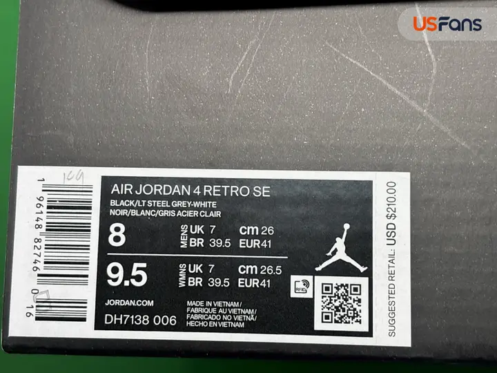 Jordan 4 Union Black Noir QC photo 20