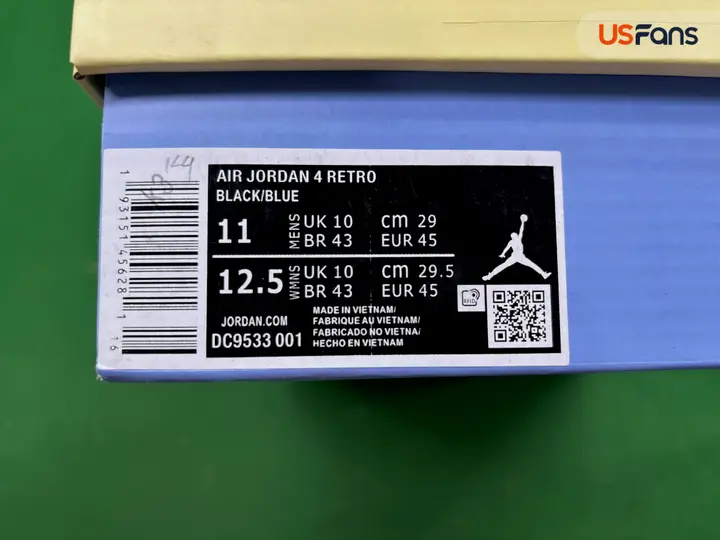 Jordan 4 Union Black Noir QC photo 8