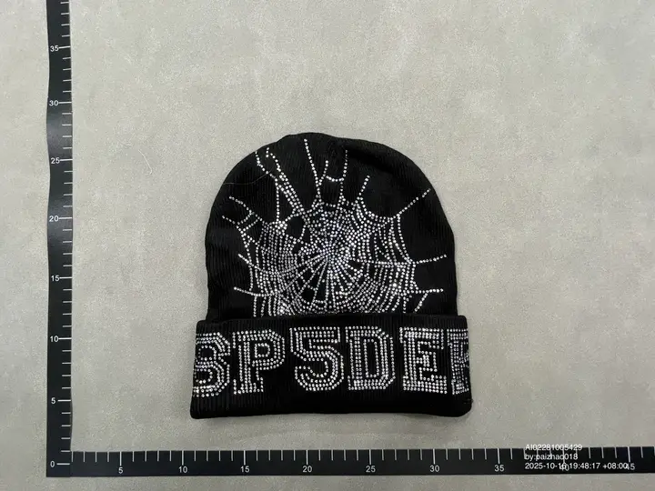 Sp5der Blue Beanie QC photo 3
