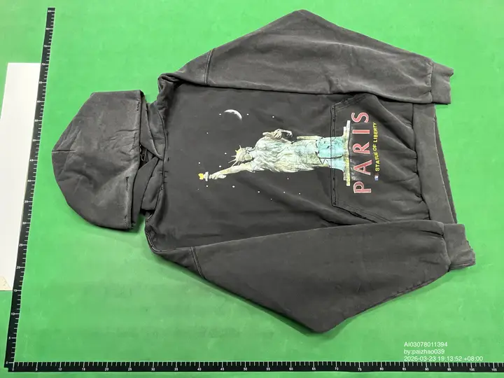 Balenciaga Paris Liberty Distressed Hoodie QC photo 3