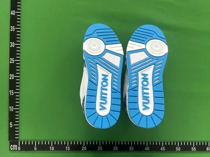 LV Trainer Velcro Strap Monogram Denim Black White QC photo 6