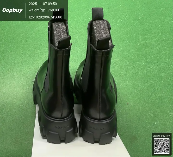 Prada Monolith Leather Chelsea Boots QC photo 10