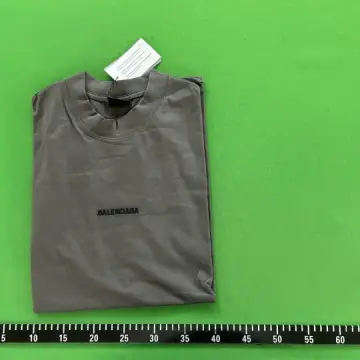 Balenciaga T-Shirt Small Logo Grey QC photo
