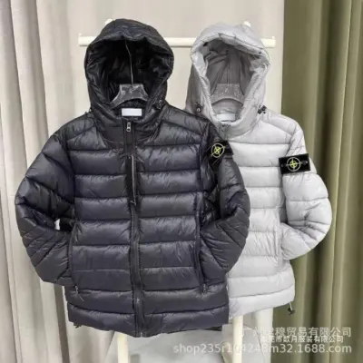 Stone Island Junior Logo-Patch Padded Jacket rep